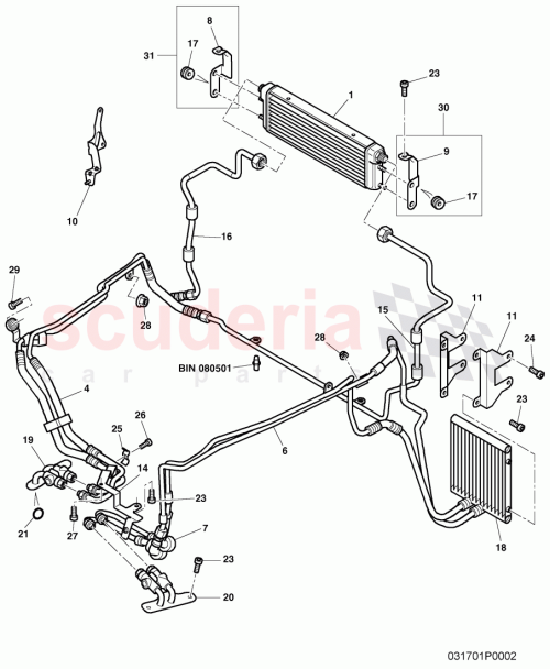 Part Diagram for Bentley 4B0317021D