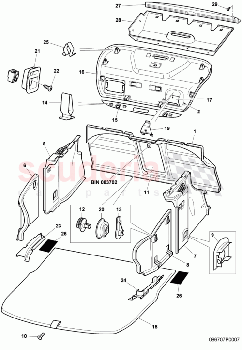 Part Diagram for Bentley 3W8867427S