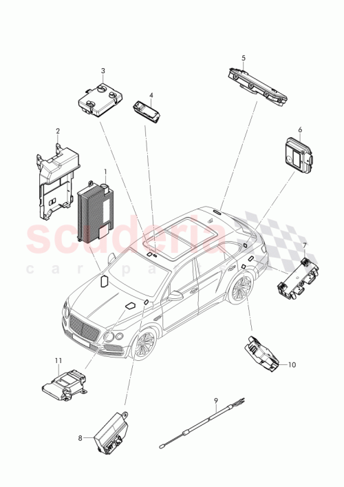 Part Diagram for Bentley 3AA 962 243 F
