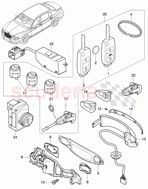 Part Diagram for Bentley 3W8 837 150 F