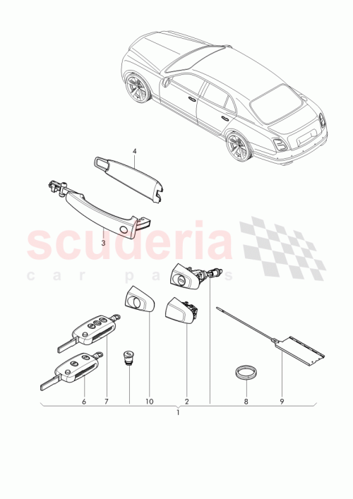 Part Diagram for Bentley 3Y5 800 373 CL