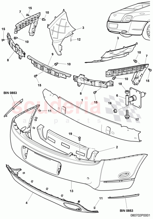 Part Diagram for Bentley 3W8807376E
