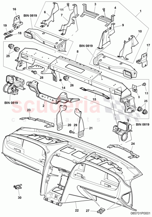 Part Diagram for Bentley 3W1 857 669 N