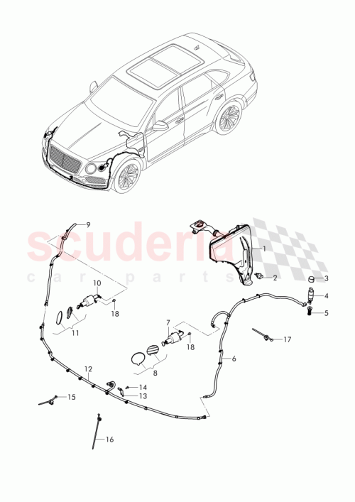 Part Diagram for Bentley 36A 955 663 A
