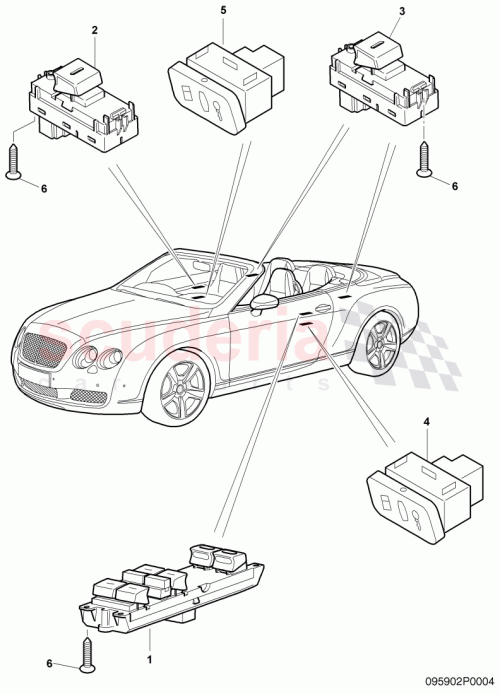 Part Diagram for Bentley 3W8959857