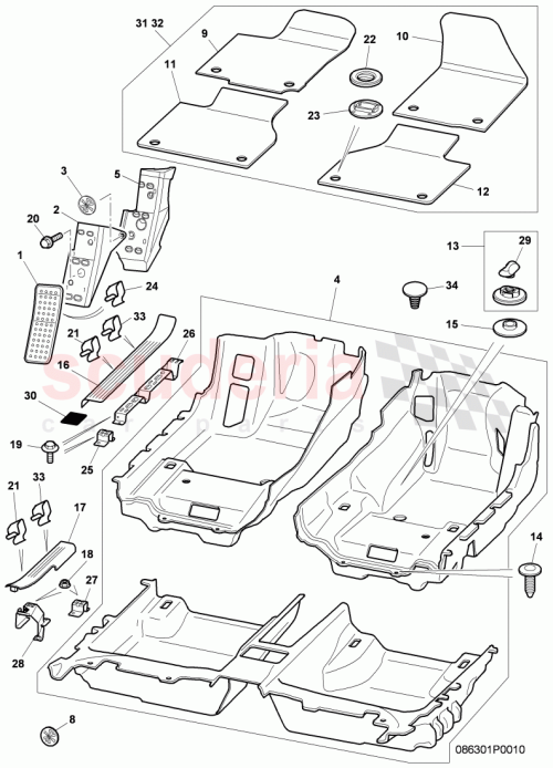Part Diagram for Bentley 3W1 864 777 N