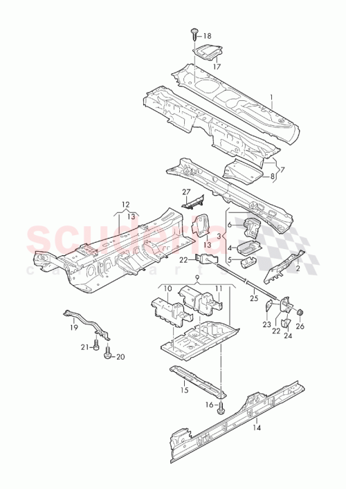 Part Diagram for Bentley 4M0 803 729