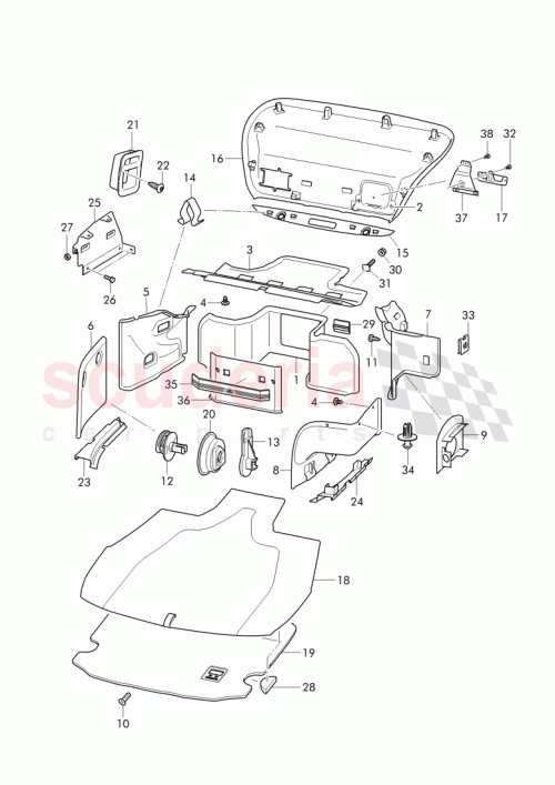 Part Diagram for Bentley 3W7863463F