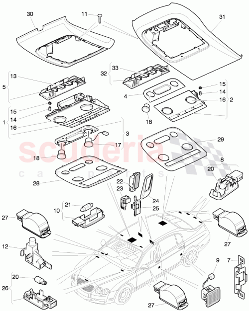 Part Diagram for Bentley 3W0947291B