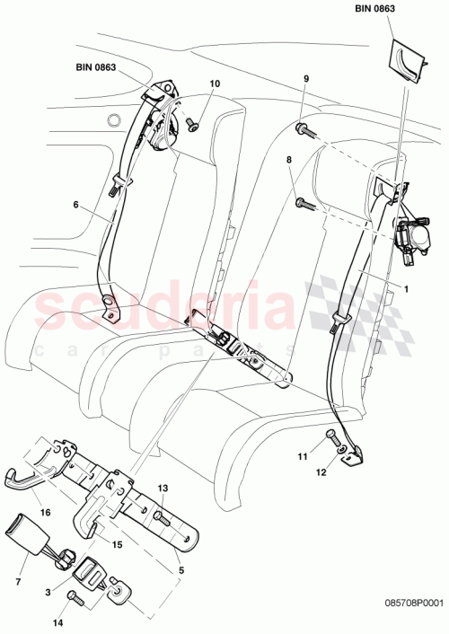 Part Diagram for Bentley 3W0857805A