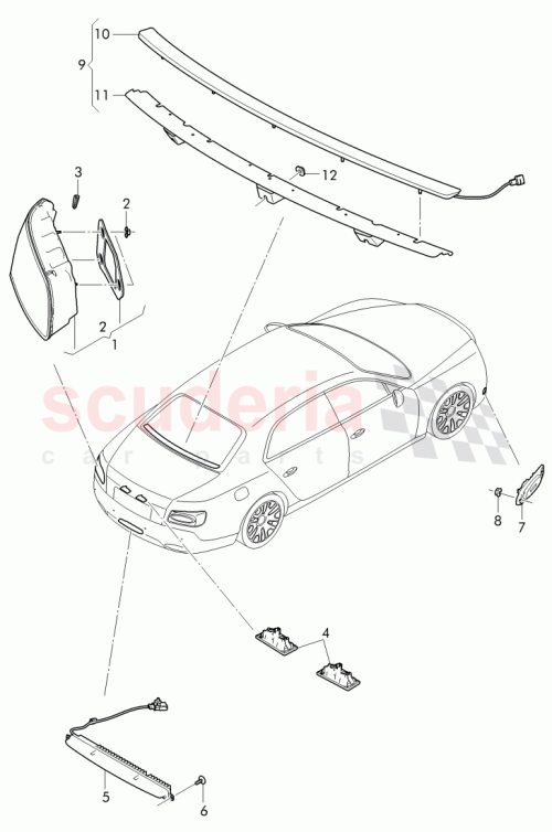 Part Diagram for Bentley 4W0 945 095 Q