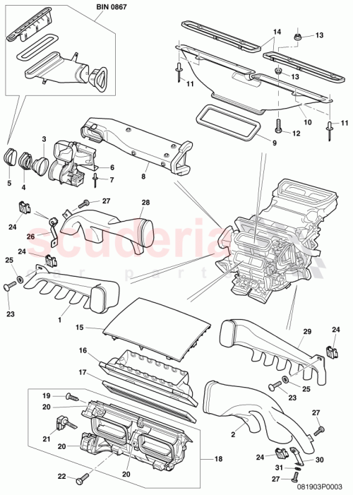 Part Diagram for Bentley 3W0857481A
