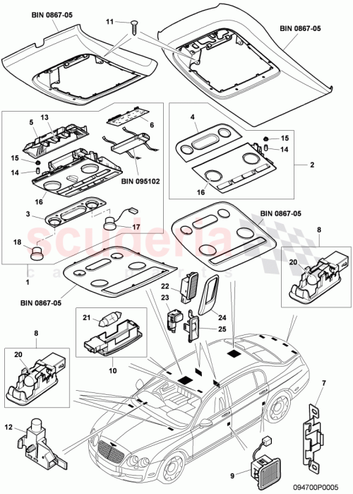 Part Diagram for Bentley 3W2035711