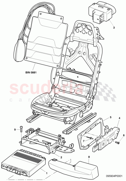 Part Diagram for Bentley 3W8881568C