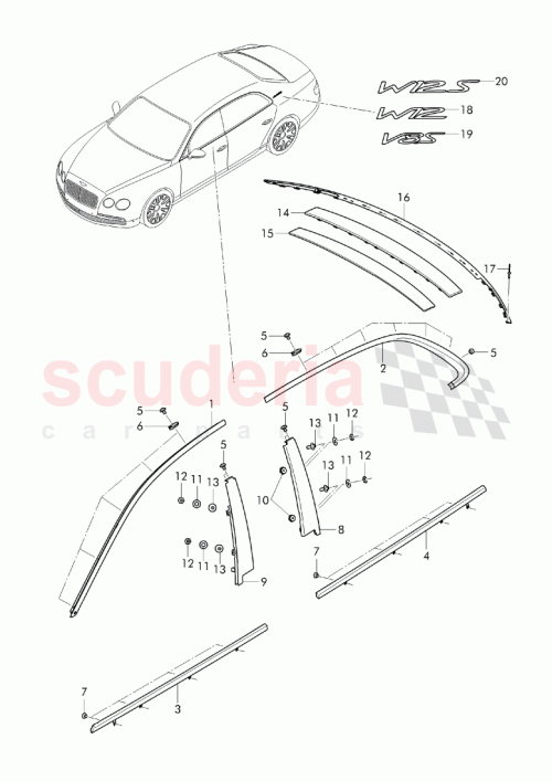Part Diagram for Bentley 4W0837371H