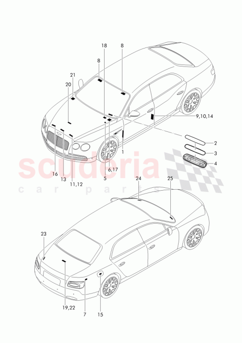 Part Diagram for Bentley 4W0 010 024 F