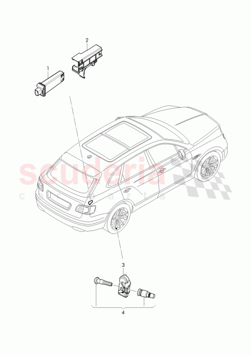 Part Diagram for Bentley 3SA907273B