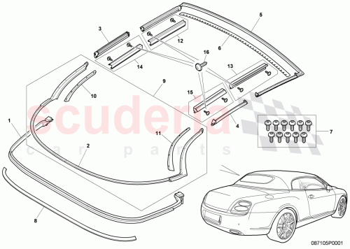Part Diagram for Bentley 3W7 845 695 A