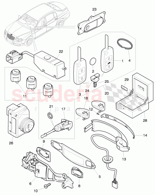 Part Diagram for Bentley 3W0837885B