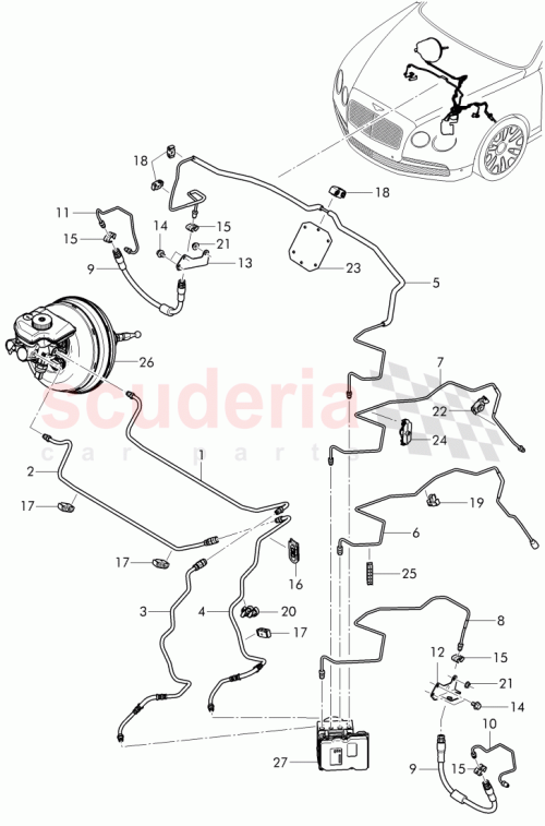 Part Diagram for Bentley 3W0 614 732