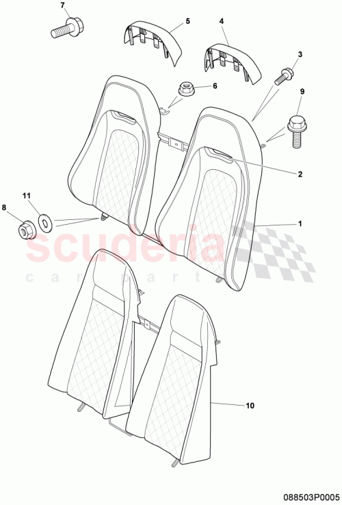 Part Diagram for Bentley 3W7885328