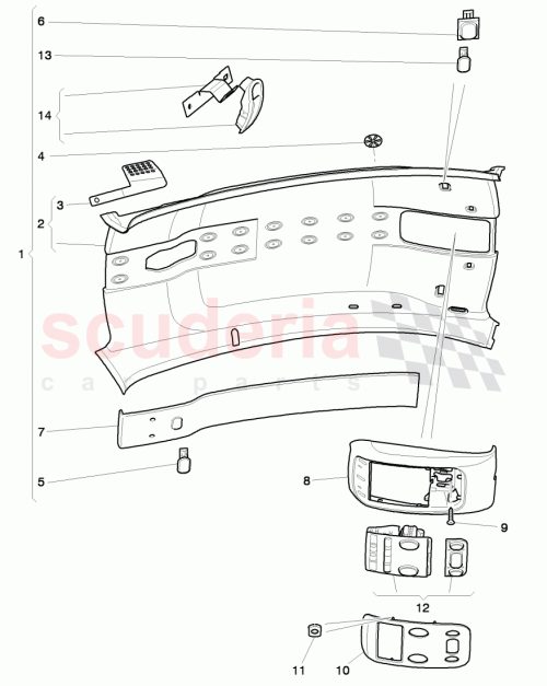 Part Diagram for Bentley 3W8867501BB