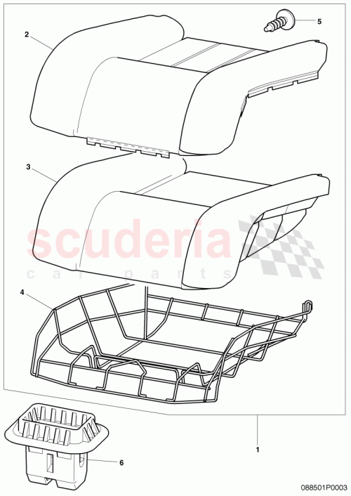 Part Diagram for Bentley 3W8 885 405 E