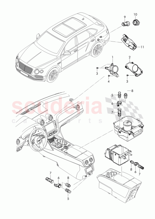 Part Diagram for Bentley 3W0919307A