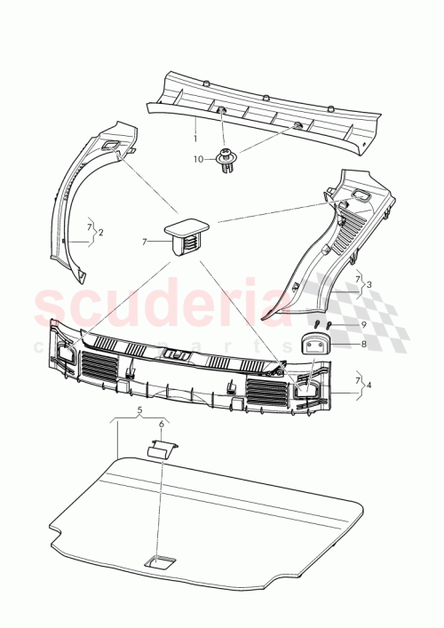Part Diagram for Bentley 3W0 864 459 A