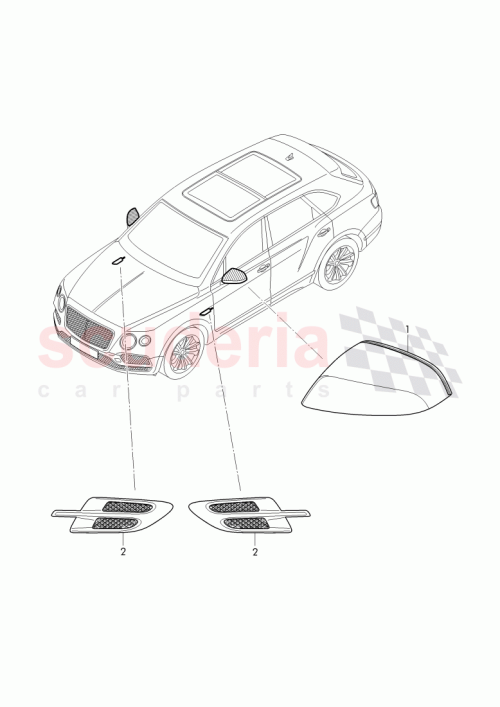 Part Diagram for Bentley 36A 821 941 C
