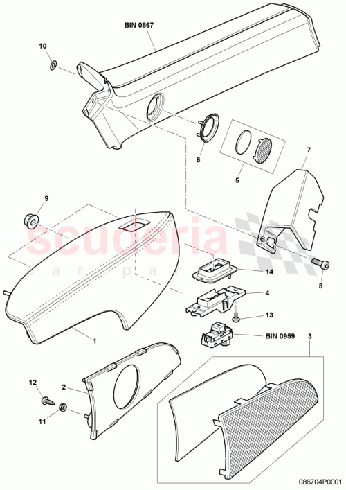 Part Diagram for Bentley 3W3 035 365 A