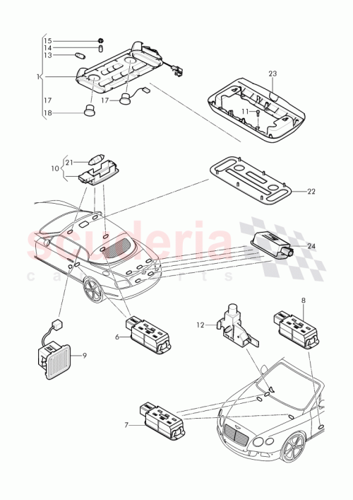 Part Diagram for Bentley 3W7 959 527 T