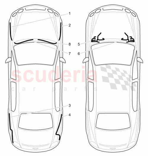 Part Diagram for Bentley 3W0 972 254 A