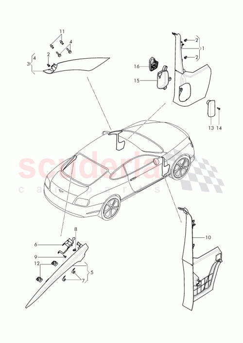 Part Diagram for Bentley 3W0867189A