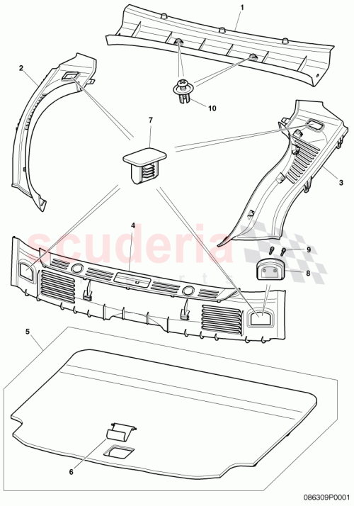 Part Diagram for Bentley 3W8863459K