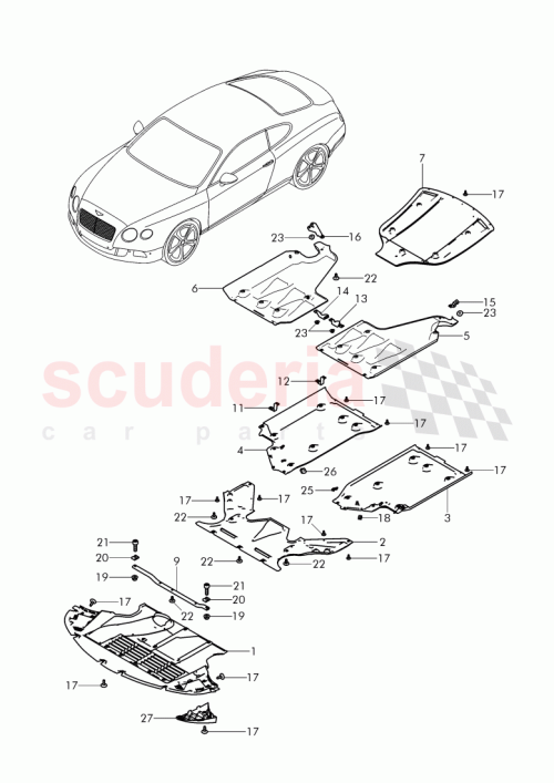 Part Diagram for Bentley 3W8 825 507 H