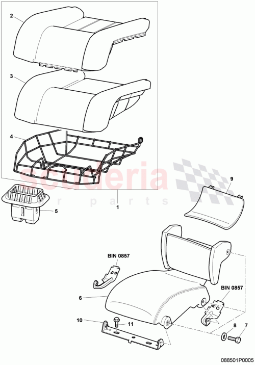 Part Diagram for Bentley 3W8885525