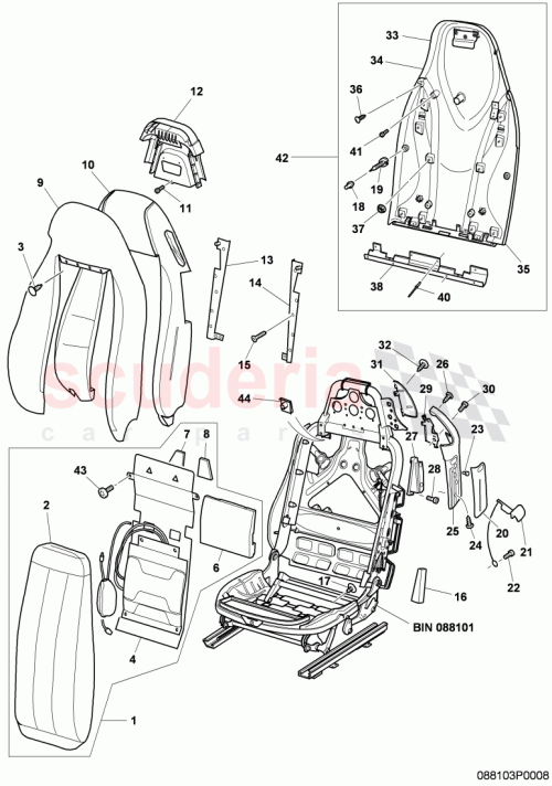 Part Diagram for Bentley 3W3881020