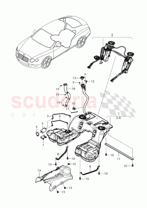 Part Diagram for Bentley 3W8201021BP