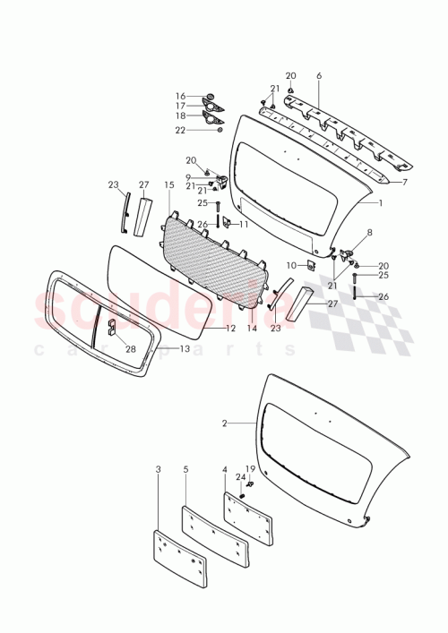 Part Diagram for Bentley 3W3854545A