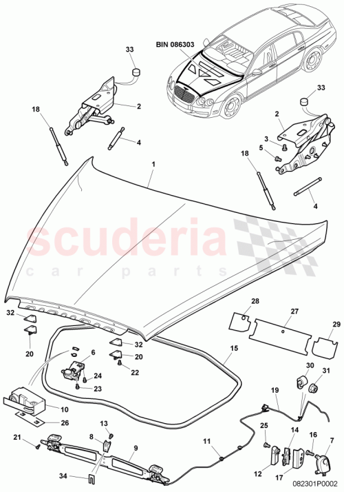 Part Diagram for Bentley 3W0 823 301 K