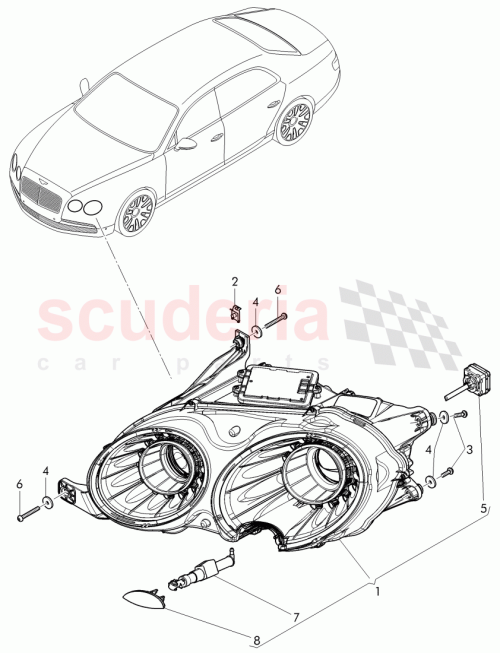 Part Diagram for Bentley 4W1 941 015 H