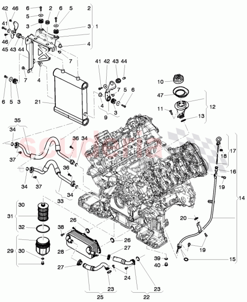 Part Diagram for Bentley 3W0 121 233