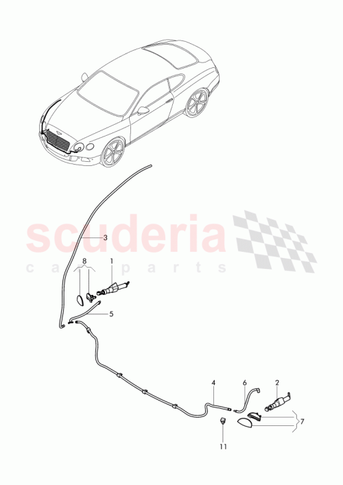 Part Diagram for Bentley 3W8 807 927 B