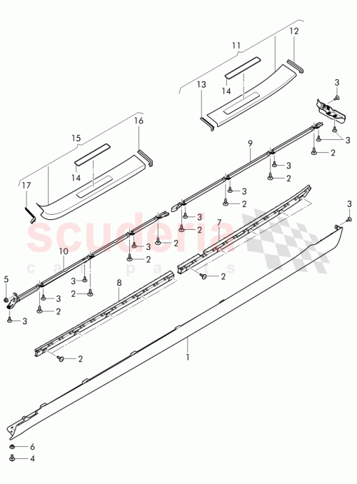 Part Diagram for Bentley 4W0 853 923 A