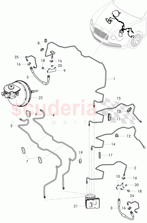 Part Diagram for Bentley 4W0 614 740 B