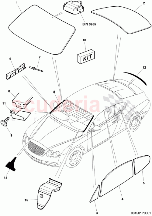 Part Diagram for Bentley 3W8853439A