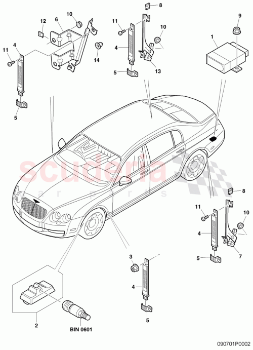 Part Diagram for Bentley 4D0907275E