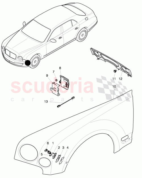 Part Diagram for Bentley 3Y0907569A