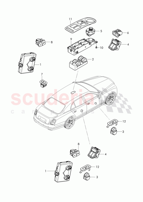 Part Diagram for Bentley 3Y0959922A